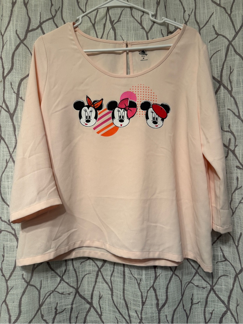 Adult ' Light Pink Minnie Mouse Graphic Top Disney Paris